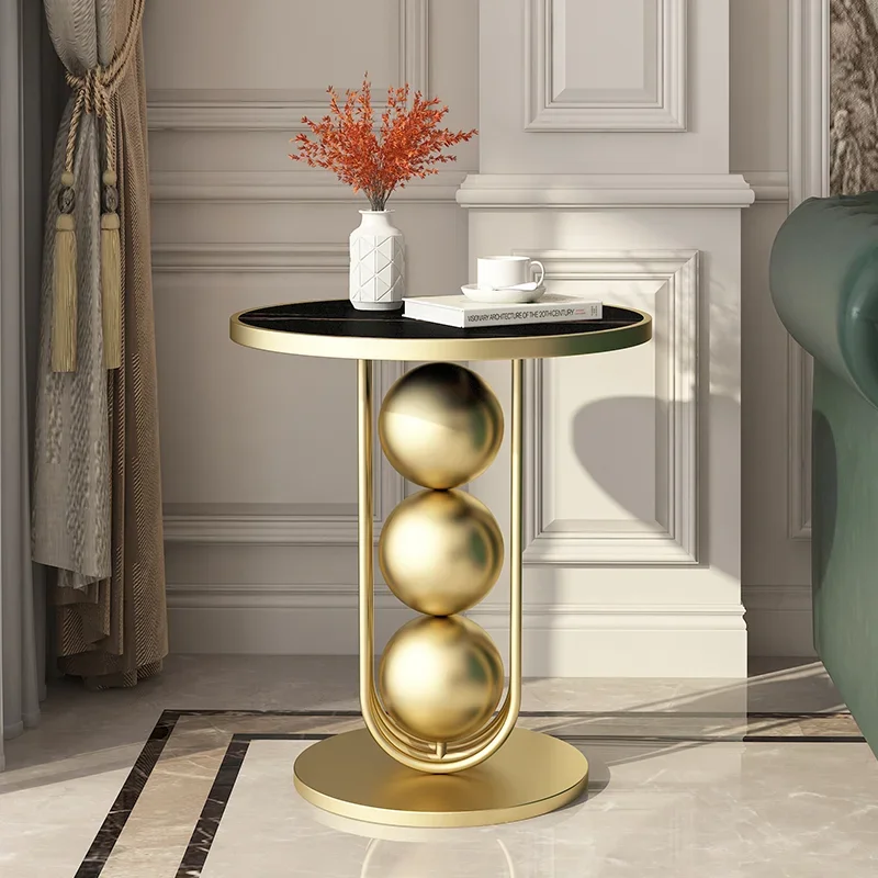 Coffe Round Hall Table Marble Nordic Vanity Coffee Make Up Desks Table Luxury Mesas De Centro Para Sala Bedroom FurnitureLJYXP