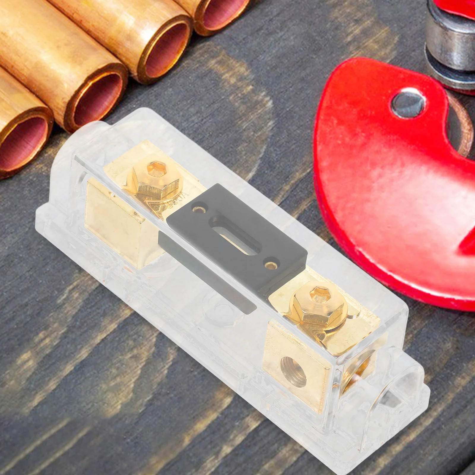 200A السيارات الصوت كتلة مكبر للصوت حامل للسيارة مقاوم للماء تصميم دائم فيوز كتلة السيارات السيارات الصوت أمبير فيوز حامل #1