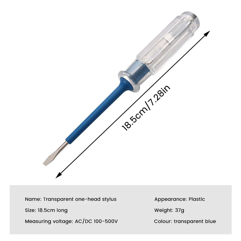 AC/เครื่องตรวจจับแรงดันไฟฟ้า DC100-500V ปากกาทดสอบไฟฟ้าหัวคู่ถอดไขควงปากกาวัดไขควง