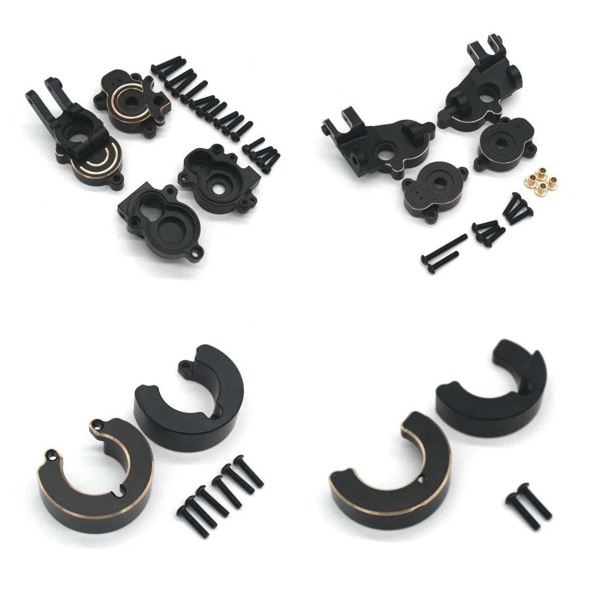 Yikong 4106 YK4107 RC 1/10 Remote Control car brass counterweight front axle steering cup rear wheel seat fittings