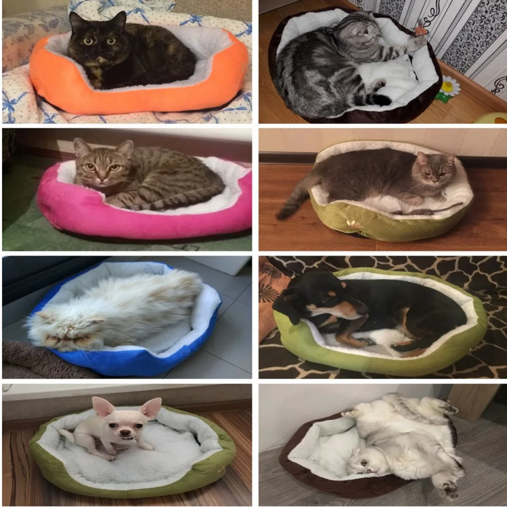 1Pcs Super Cute Soft Cat Bed Winter House for Cat Warm Cotton Dog Pet Products Mini Puppy Pet Dog Bed Soft Comfortable