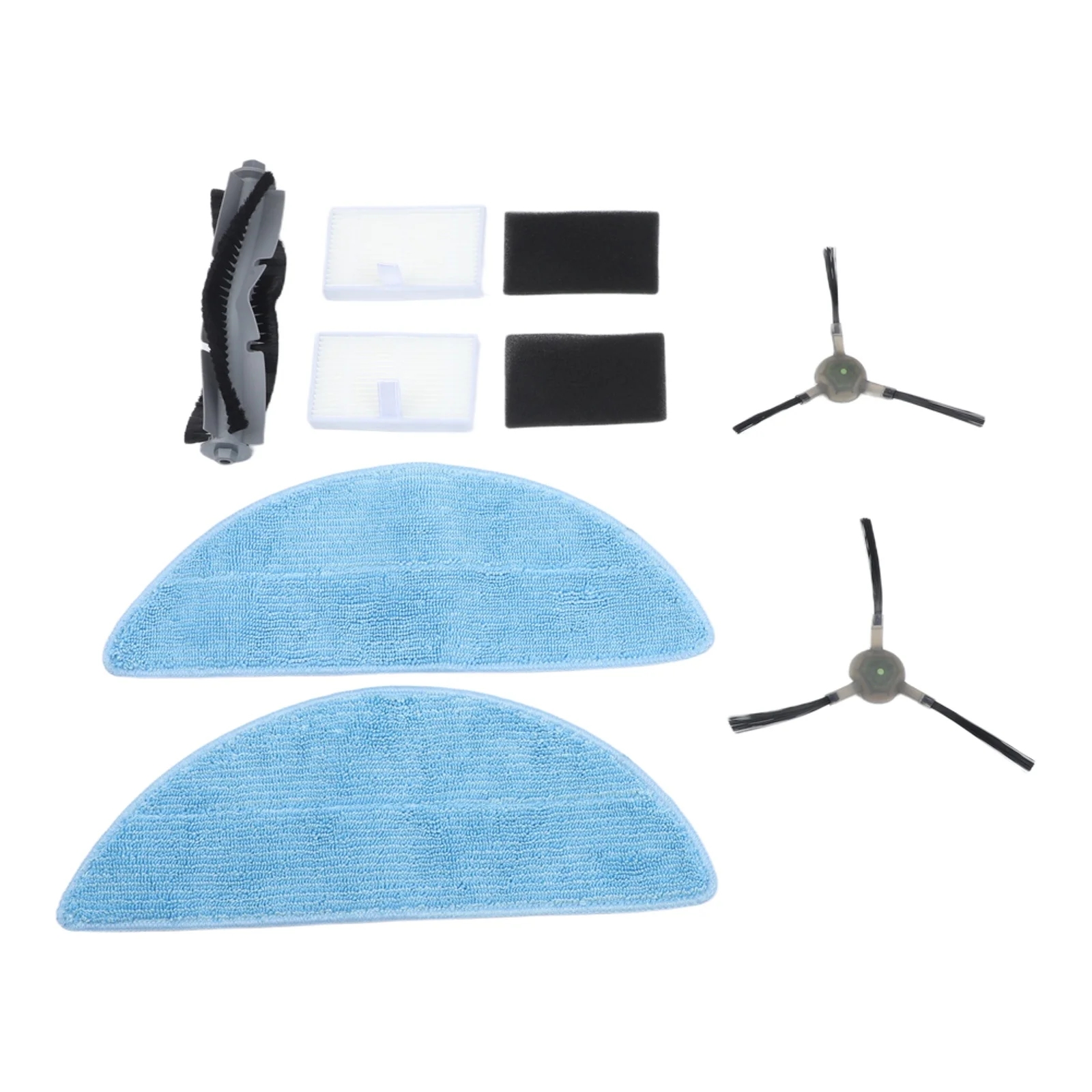 Kit de accesorios para robot aspirador Cecotec Conga Y70, incluye cepillos de borde con rodillo principal, filtros HEPA y almohadillas de limpieza