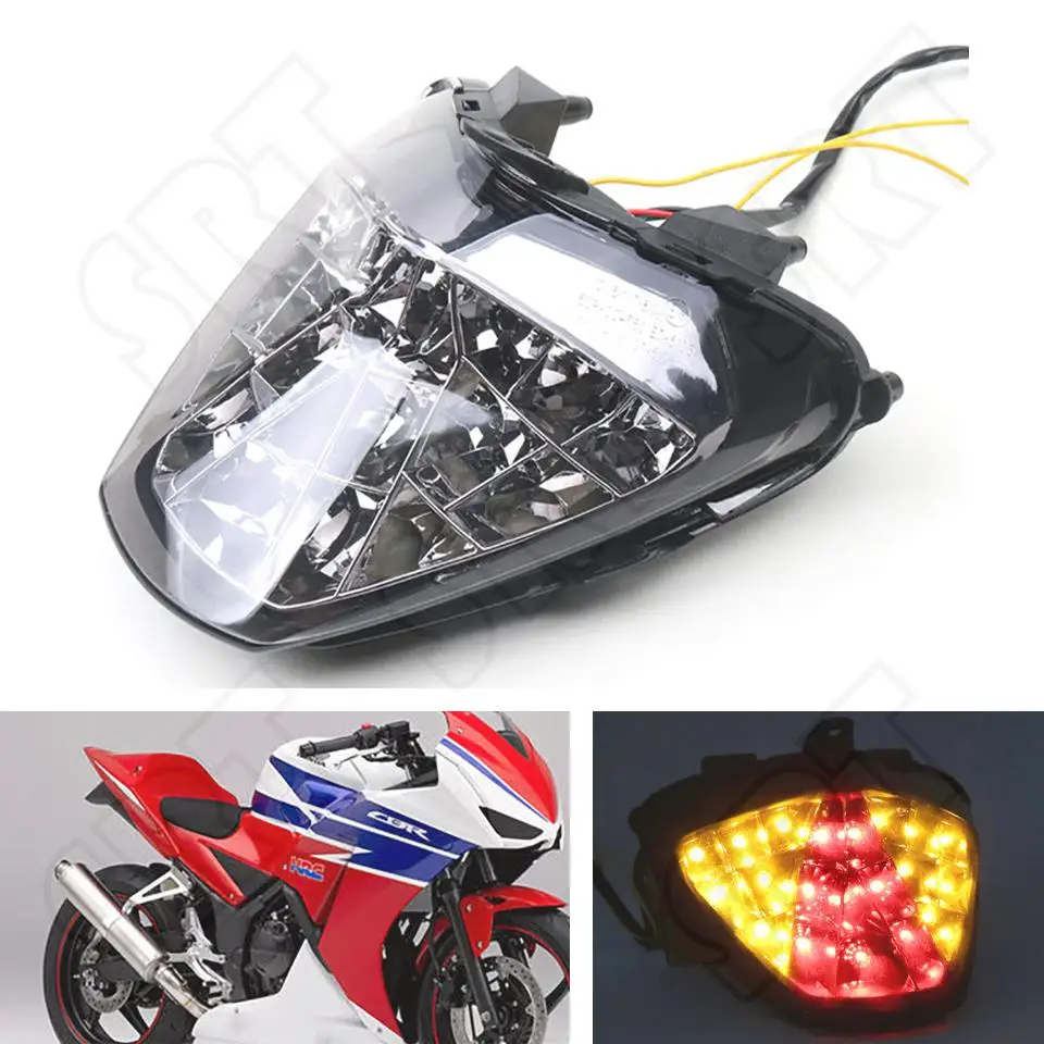 

Fits for Honda CBR 300R 250R 150R ABS CBR300R CB300F 2011-2019 Motorcycle Taillight Rear Brake Turn Signal Integrated Tail Light