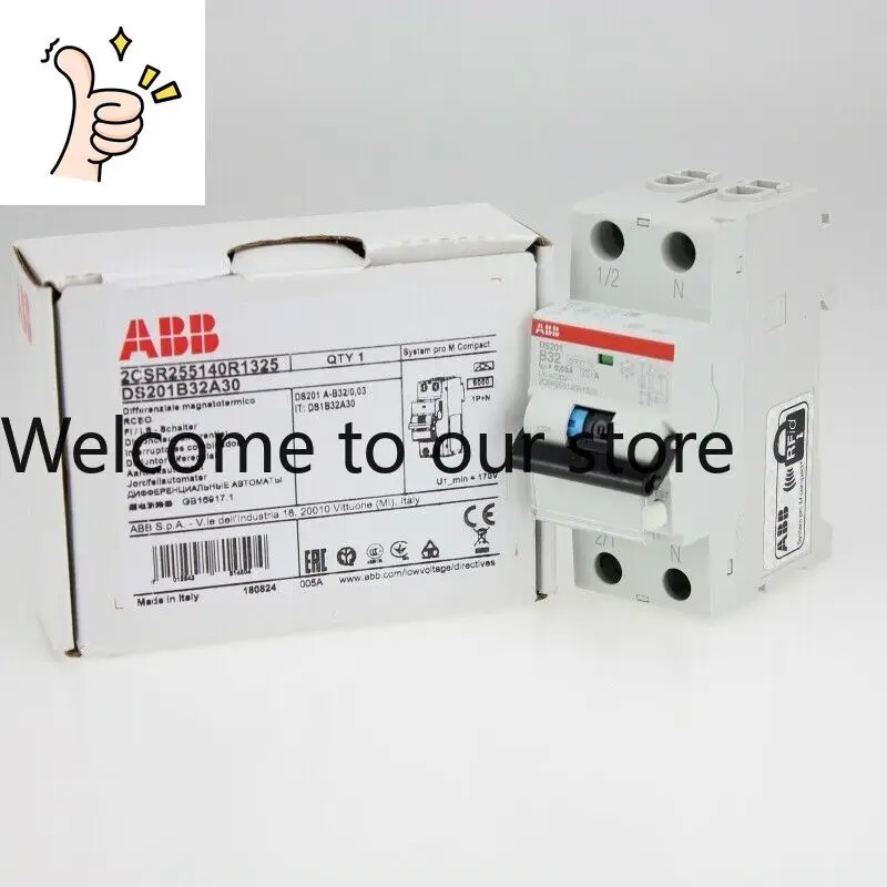 ABB Residual Current Operated Circuit Breaker, DS201B32A30/DS201C32A30