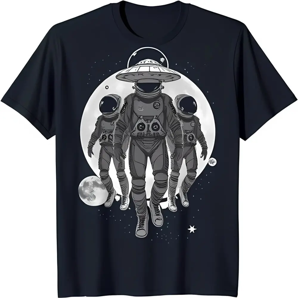 

Explore the Astronauts on the Moon Graphic T-Shirt for Space Lovers