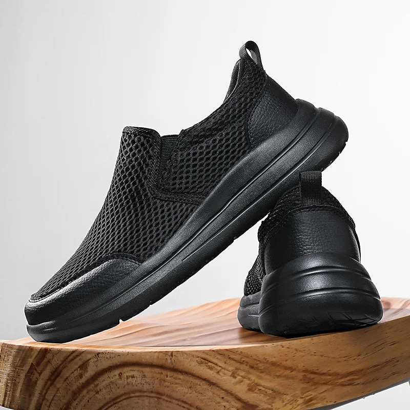 YRZL Men's Footwear 2025 Summer Mesh Walking Shoes Breathable Sneakers Non Slip Comfortable Loafers Casual Sports Shoes for Men
