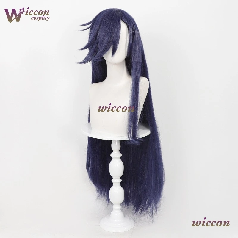 CosrR Anime Record of Ragnarok Brunhilde Cosplay Wig Shuumatsu no Valkyrie Long Dark Blue Hair Wigs Women Party Free Wig Cap
