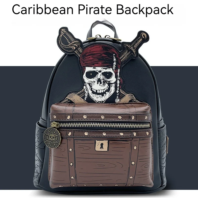 

Disney Pirates Of The Caribbean Theme Cartoon Creative Backpack Mini Q Edition Student Schoolbags Casual Fashion Christmas Gifts