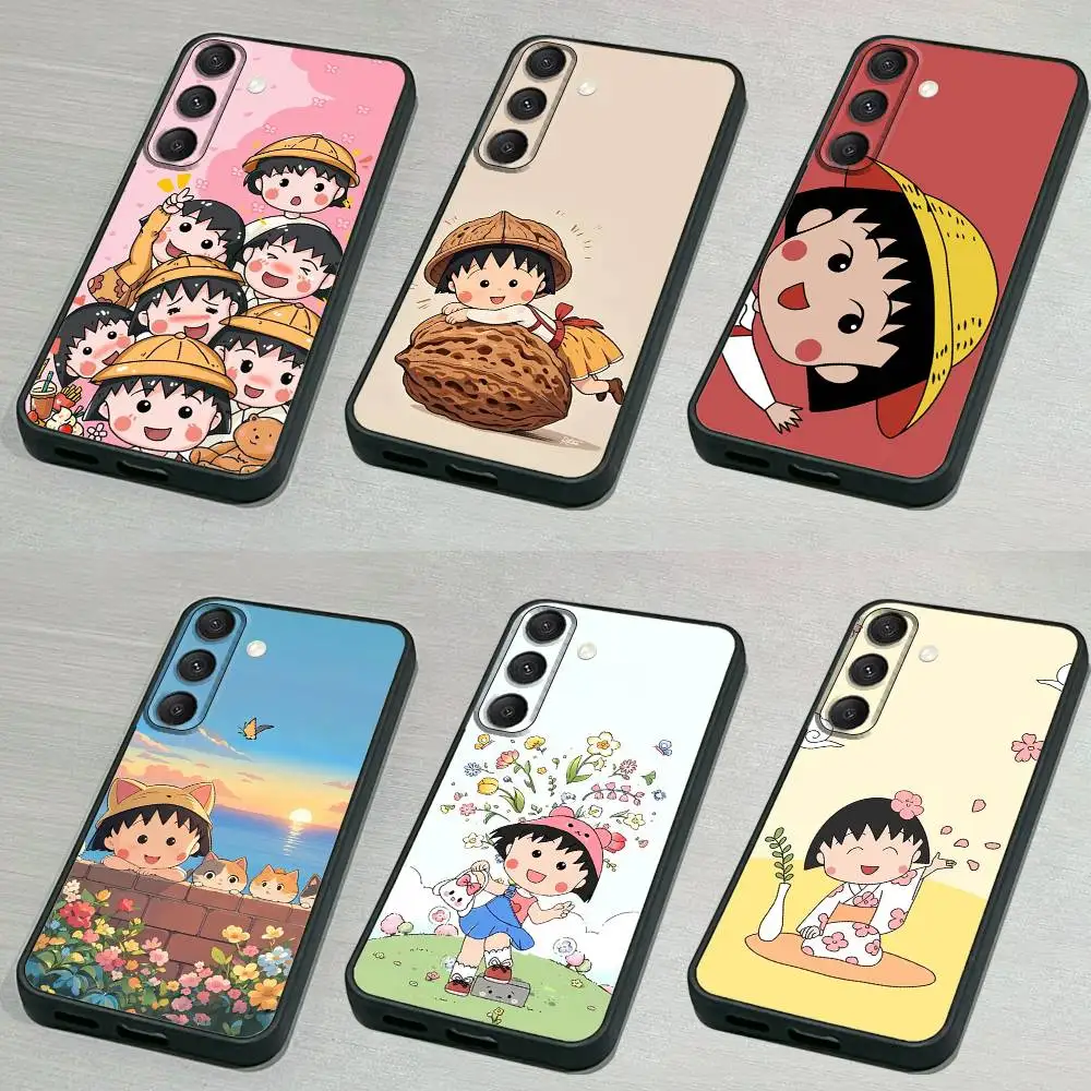 

m-momoko-es s-sakura Phone Case For Samsung S 25,24,23,22,30,21,10,9,Ultra,Plus,Lite,FE,4,5G Black Soft Case