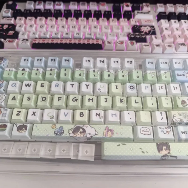 Love and Deepspace Keycaps Custom Cherry Profile Key Cap Cartoon Anime Cute Point KeyCap for Gamers DIY Mechanical Keyboard