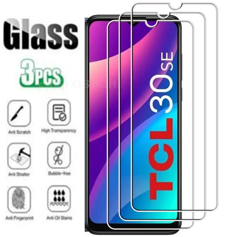 Vidrio templado Protector HD para TCL 30 SE E 305 306 6165H 6156H1 6165A 6165A1 película protectora de pantalla