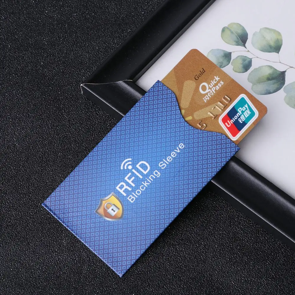 5 SZTUK Zabezpieczenie przed kradzieżą dla karty kredytowej RFID Blokowanie etui na karty Skórka Pokrowce ochronne Etui na karty bankowe Nowość