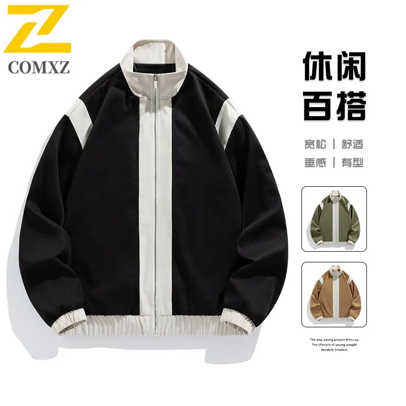 

COMXZ Men Baseball Uniform 2025 Preppy Casual Versatile Autumn Outdoor Sport Travel Jacket Streetwear Korean Fashion Chaqueta
