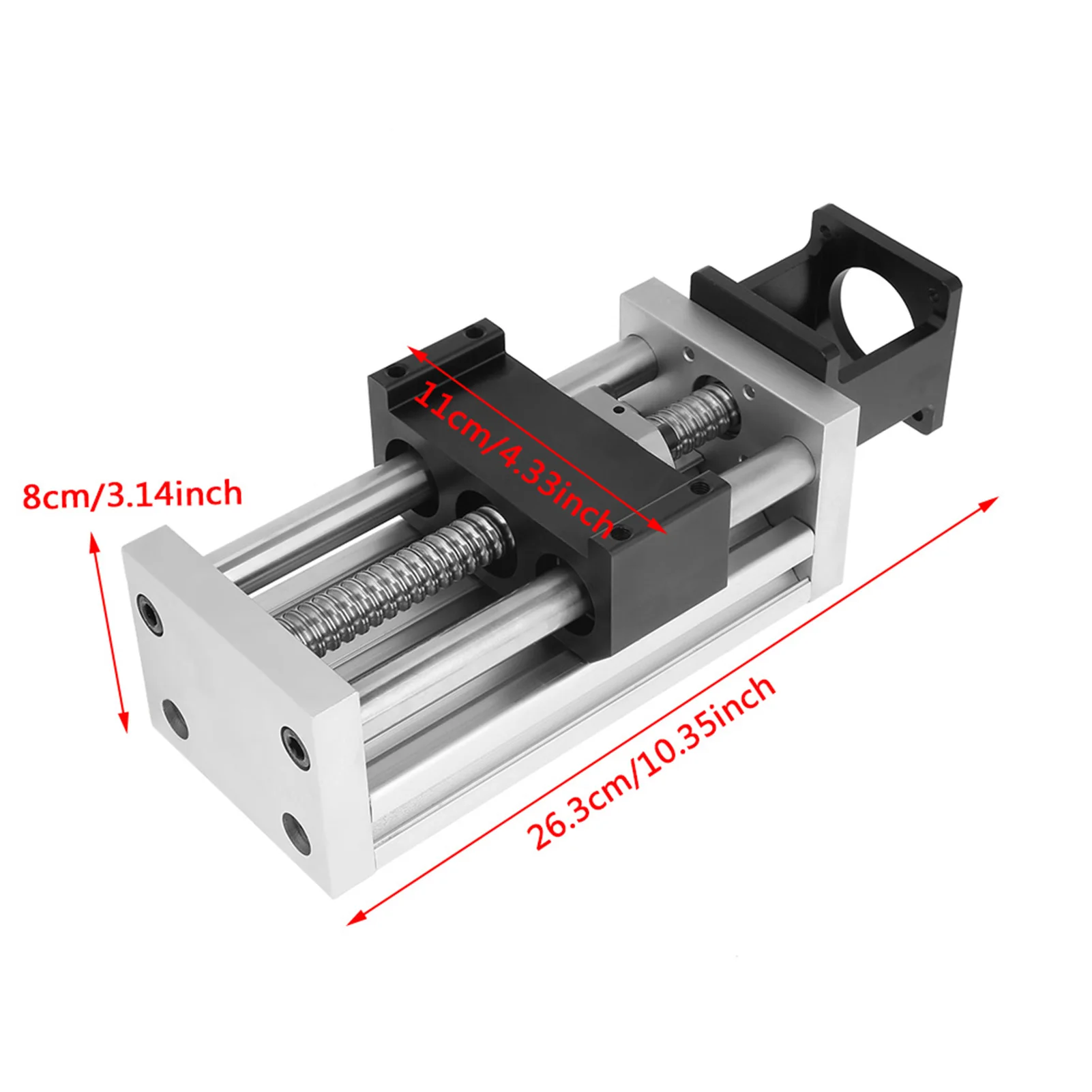 High Accuracy Manual Sliding Table Ball Screw Linear Stage Slide Stroke 100mm/3.9inch Linear Stage Ball Screw Sliding Table