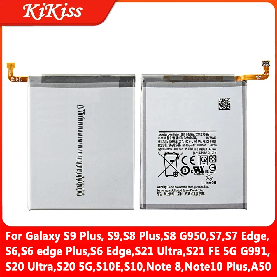 Bateria do Samsung Galaxy S10e S10 S9 S8 Plus Note 10 8 S10X S20 Ultra S21 FE S7 Edge S6 S7e S6e A50 A30 A30S S5 G930 Bateria