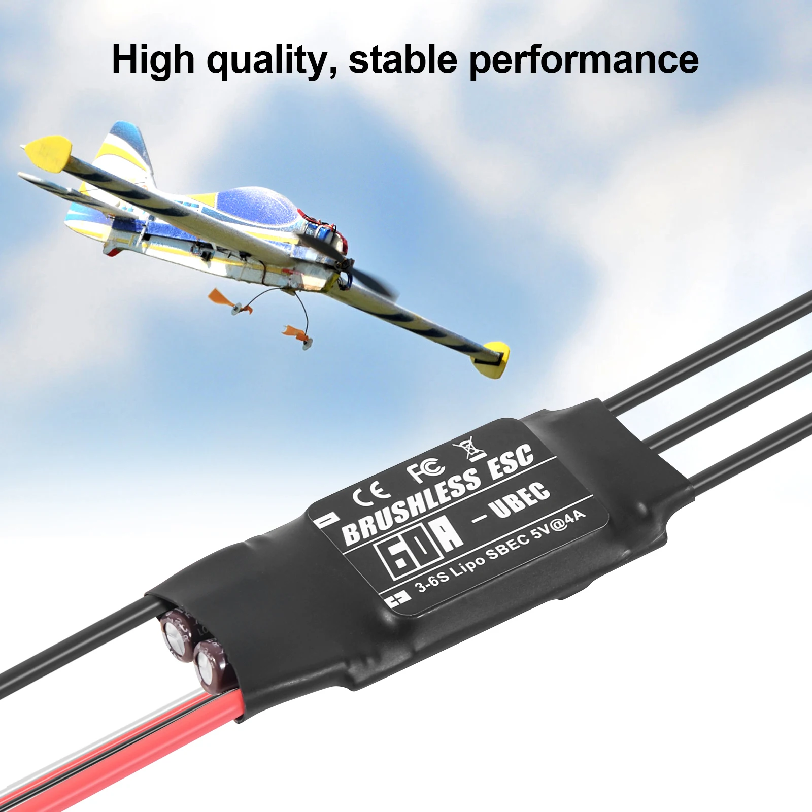 YSIDO 20A 30A 40A 50A 60A 80A ตัวควบคุมความเร็ว ESC แบบไม่มีแปรงพร้อม UBEC สําหรับ RC FPV Quadcopter เครื่องบินเฮลิคอปเตอร์รุ่นอะไหล่