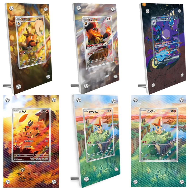 exibicao-de-arte-para-cartao-pokemon-sv11-teig-victini-sv10-crobat-arte-acrilica-vitrine-colecao-de-cartao-tijolo-preso