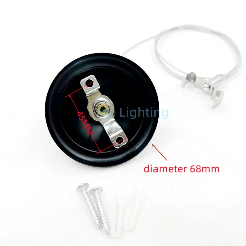 Mini Ceiling Rose with Steel Wire T5 Bracket Iron Ceiling Plate Steel Cable Wire T8 Bracket T5 T8 Fluorescent Lamp Rod Lamp Base