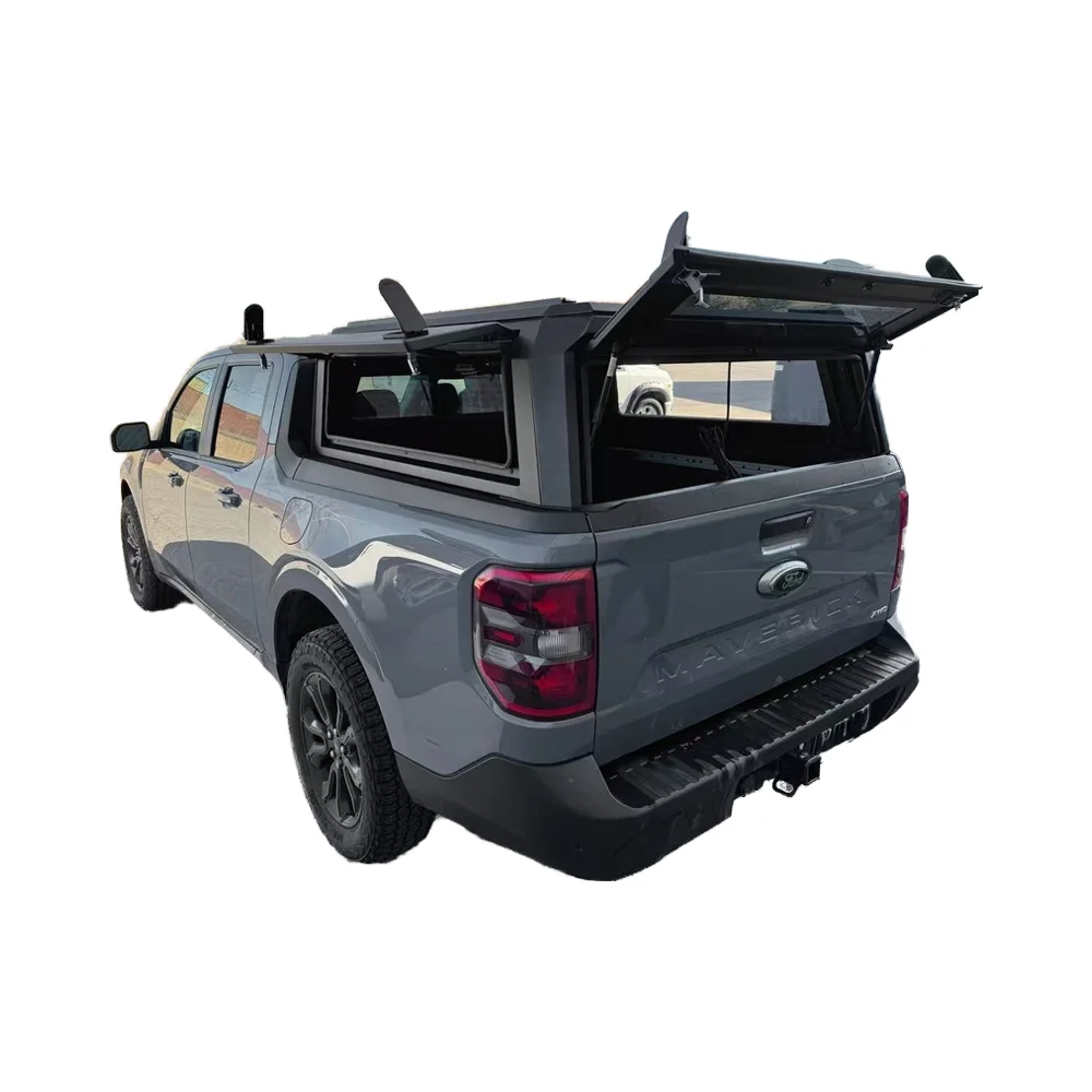 

Maverick 4x4 Waterproof Locking Canopy Bed Cover for Pickup Truck-Custom Fit No Drill Installation & Secure Camping Storage