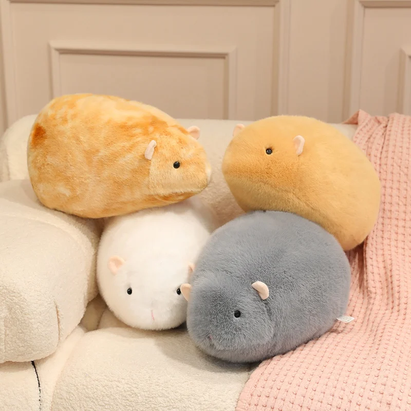 Creative Mouse Doll Plush Cartoon Golden Hamster Rat Doll Soft Oversized Animal Figure Kids Gift Birthday