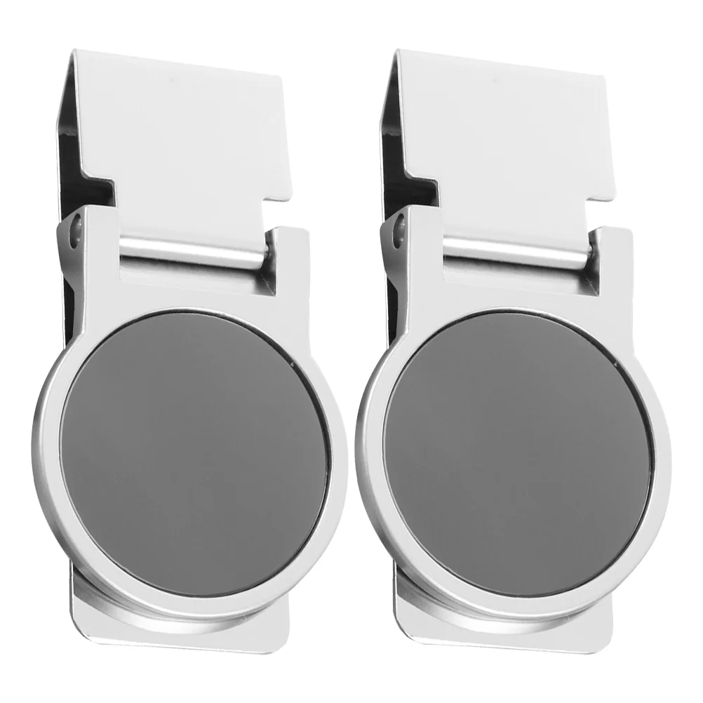 2 Pcs Stainless Steel Wallet Banknote Clip Small Money Bill Folder Holder for Cash