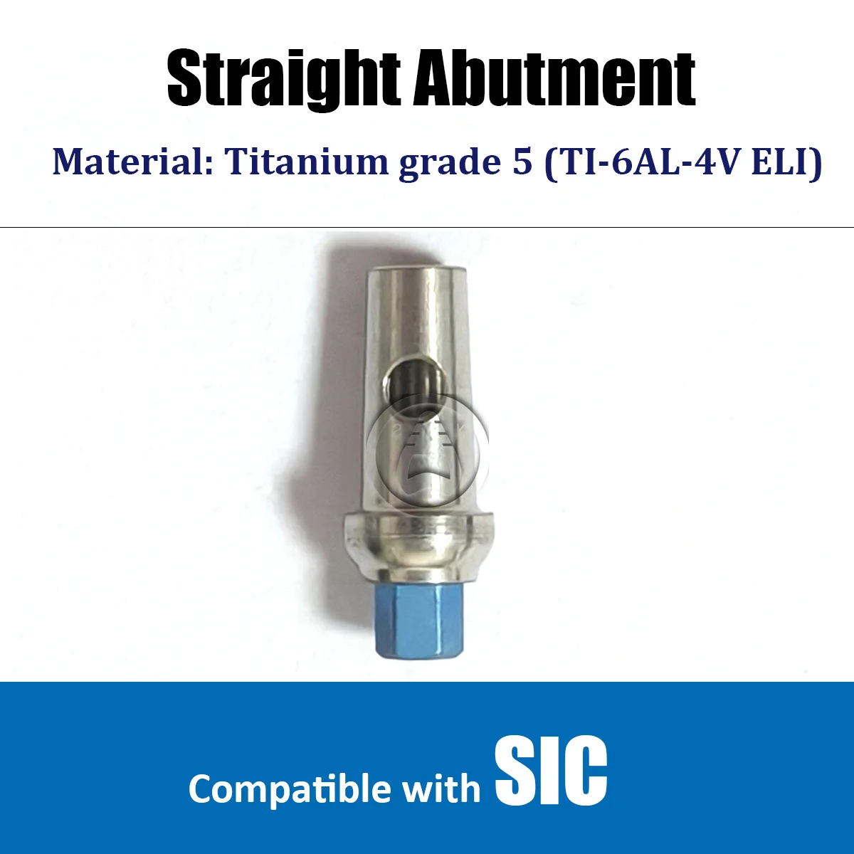 Standard Abutment Anterior Straight with Standard fixtion screw Compatible with SIC 3.3 Invent