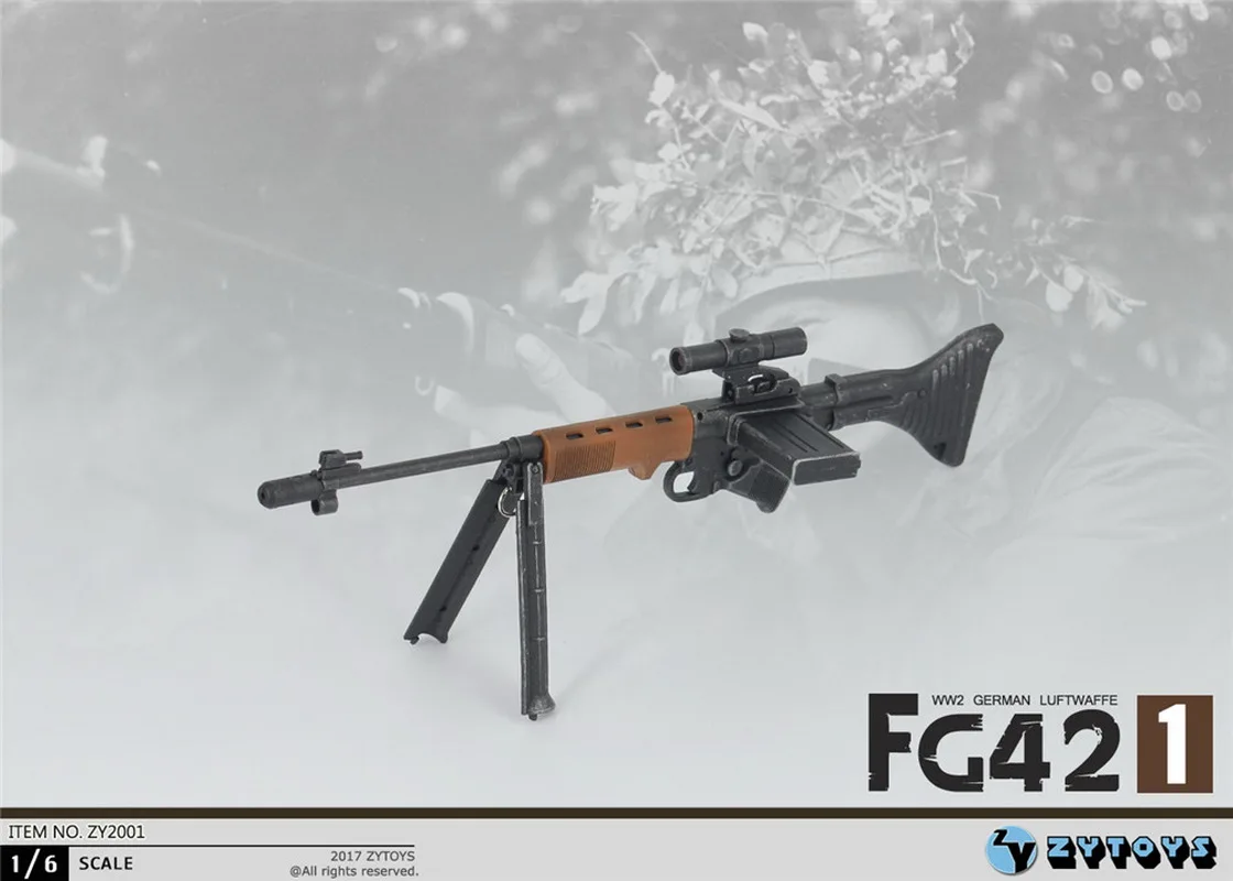 1/6 مقياس FG42-1 بندقية المظلي WW2 الألمانية ZY2001 ل 12 بوصة عمل الشكل سلاح نموذج الملحقات الجندي العسكري