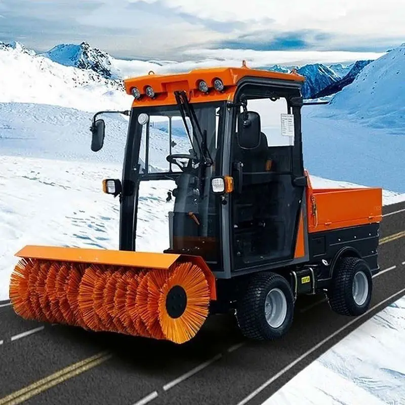 

Ride-On Multi Functional Floor Sweeper Snowplow Electric Start Driving Winter Road Sanitation Snow Removal Machine