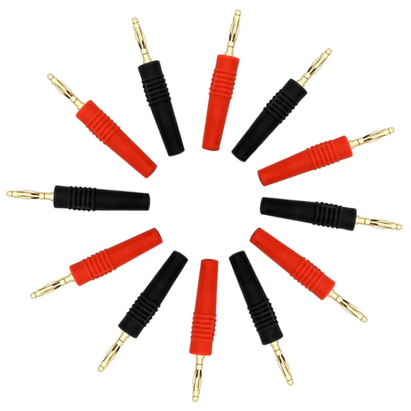 4/10/20/80Pcs 2mm Banana Male Plugs Banana Plug Connector for Audio Speaker Wire Cable Connecting