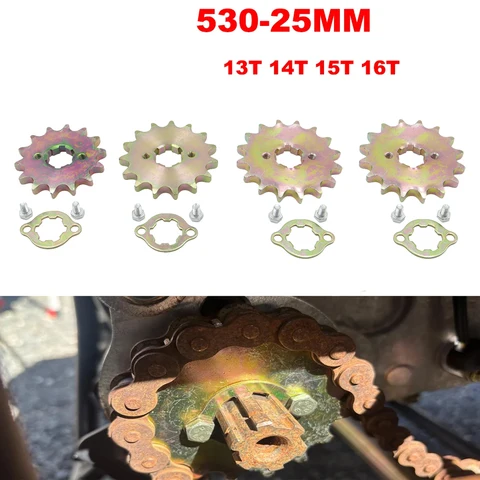 ATV GY6 Kart 530-25 мм 13T 14T 15T 16T Звездочка транспортировочной коробки передач подходит для цепи 530 GY6 250cc 150CC 200CC мотоцикла