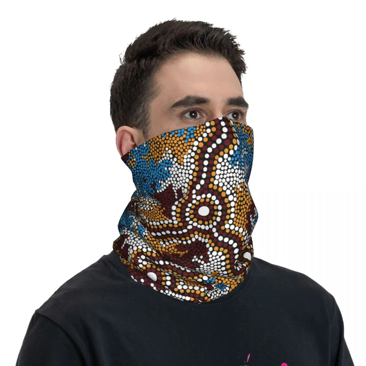 Kunst schal Halstuch Hals Gesichts maske Polyester