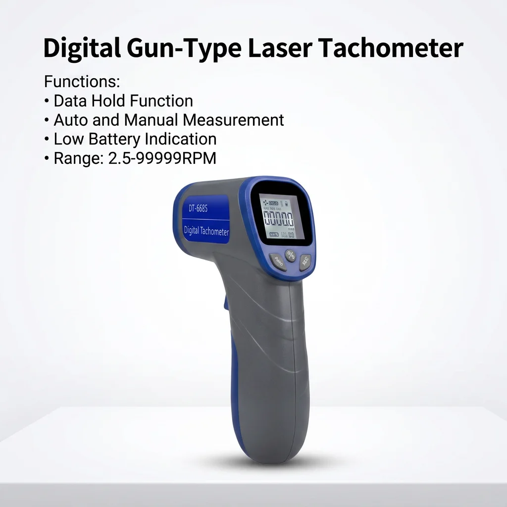 Digital Gun-Type Tachometer Electromechanical Speed Meter Non-Contact Engine RPM Speed Measuring Instrument DT6685 Customized