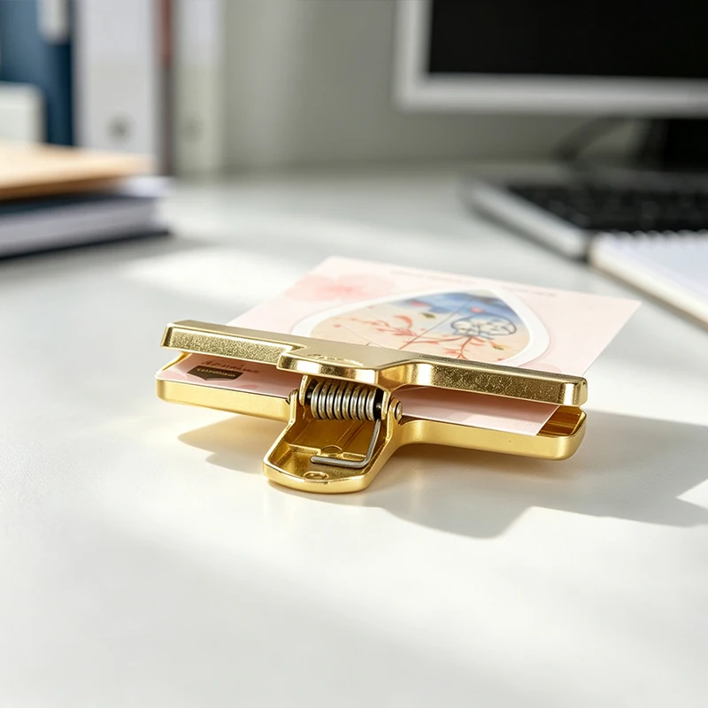 1 Stück Große Binderclips aus Metall, Faltbare Notizklammern, Briefklammern, Papierklammern, Bindeklammern, Sicherungsklammern für Bürobedarf – Detail 7