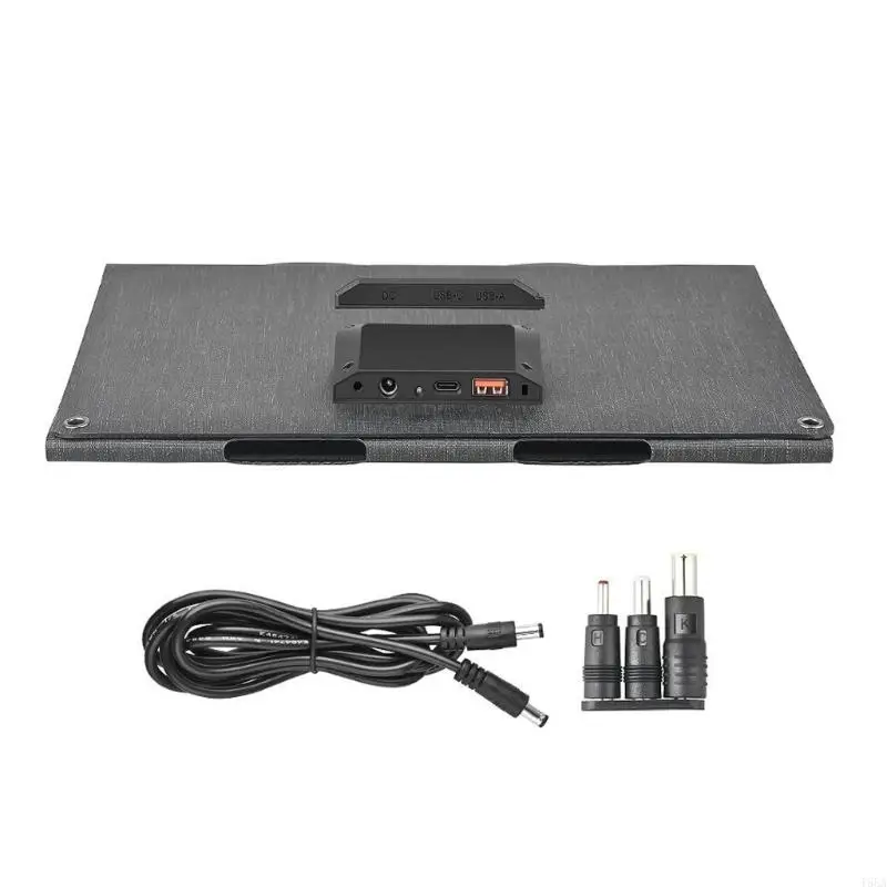 T5EA 30W ETFE شاحن لوحة شمسية قابلة للطي 5V 9V 12V USB Type C 3 شاحن شمسي قابل للطي للهاتف المحمول للتخييم في الهواء الطلق