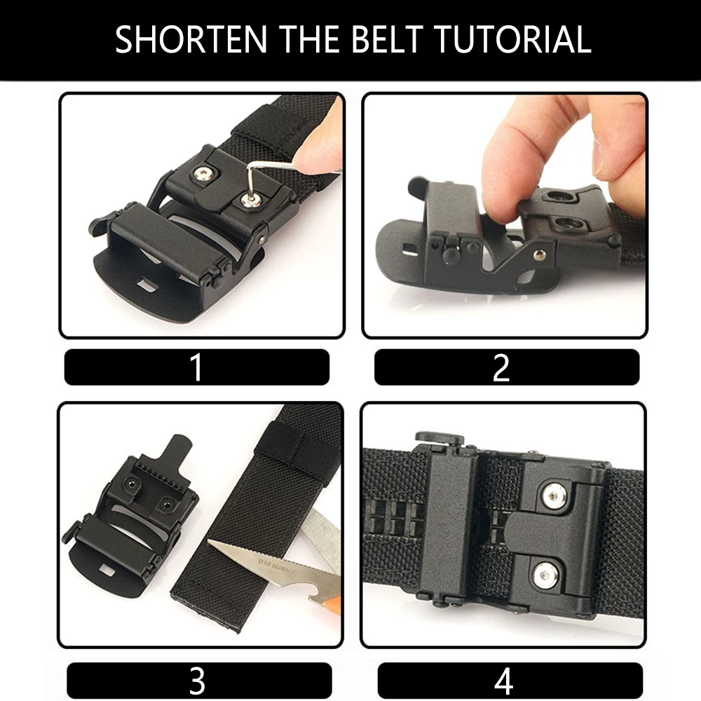Tushi neuer militärischer neuer Gürtel für Männer robuste Nylon Metall automatische Schnalle Polizei Waffen gürtel taktische Outdoor-Gürtel ipsc Zubehör – Detail 14