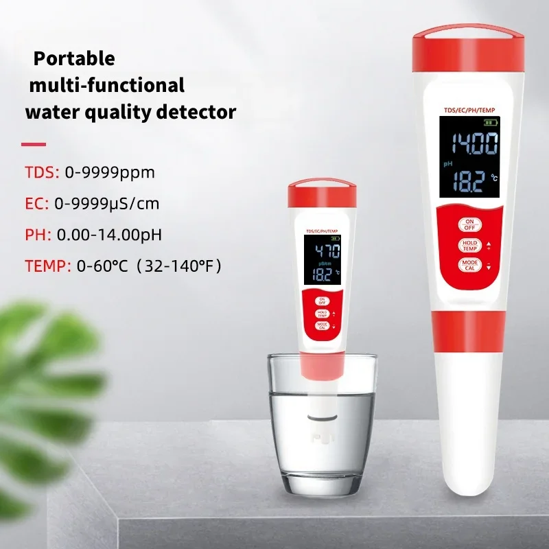 

PH/TDS/EC/TEMPtest penPortable handheld test EC/TDS pH water quality