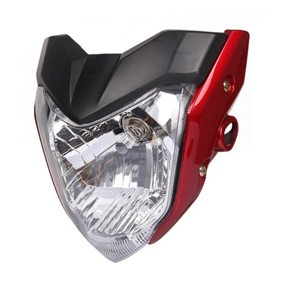 

A15Z-Motorcycle Headlight Head Light Lamp with Bulb Bracket Assembly for Yamaha FZ16 YS150 FZER150 FZER 150 FZ 16 Amber,Red