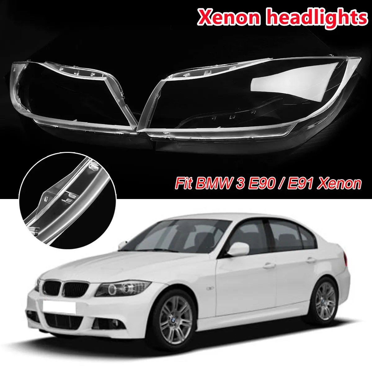 

Car Xenon Headlamp Shade Cover Headlamp Cover for Bmw 3 Series E90 E91 2006-2011 Headlight Clear Lens Shell Headlight Housing