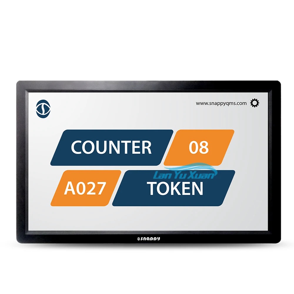 2 pieces Snappy QMS Q-system LCD counter display token number status 14 inch  screen