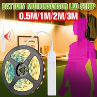LED Under Cabinet Kitchen Light Strip PIR Motion Sensor Wardrobe Closet Lamp Tape Waterproof TV Backlight Stair Bedside Decorate