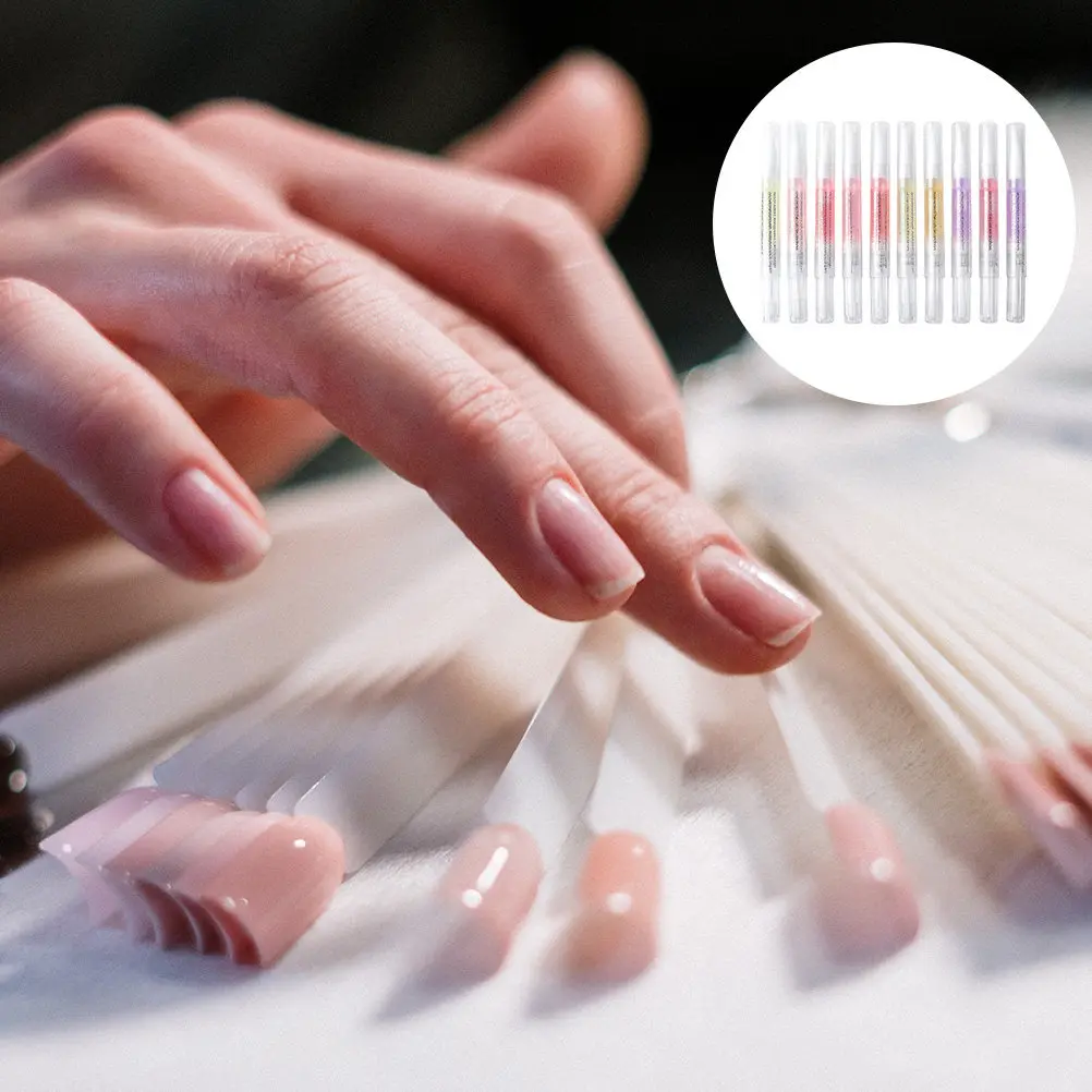 

10Pcs Nail Oil Pen Hydrating Cuticle Repair Pen for Acrylic Gel Nails Essential Manicure Tool for Home Travel Salon Nail Care