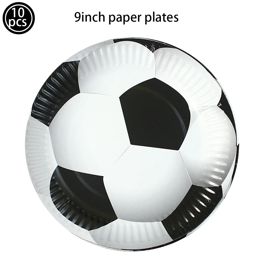 Soccer Party Supplies Football Disposable Plates Napkins Cup for Boys Kids Sports Soccer Theme Birthday Party Decorations