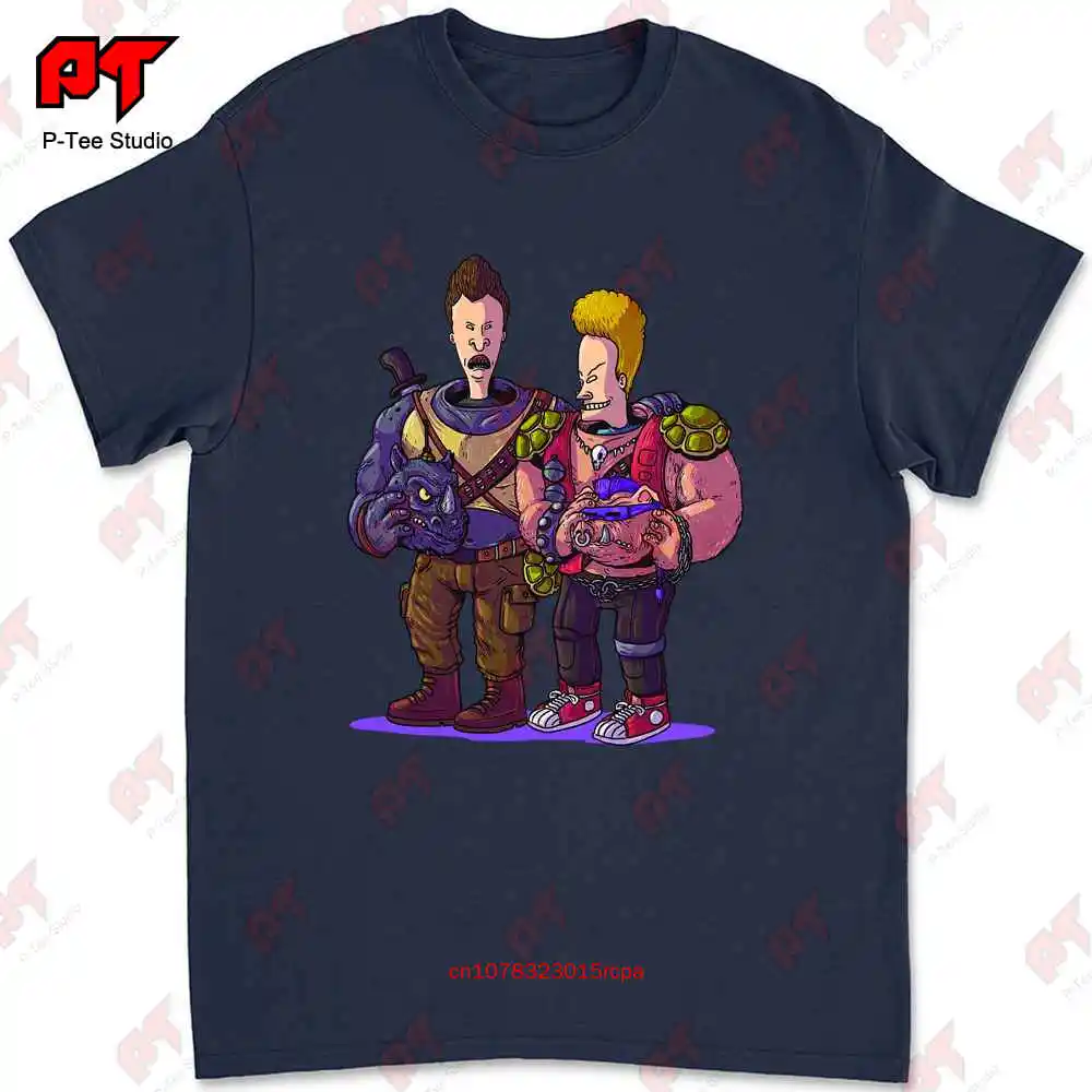 Bebop And Rocksteady Icons As Beavis And Butt-Head T-shirt G8I1