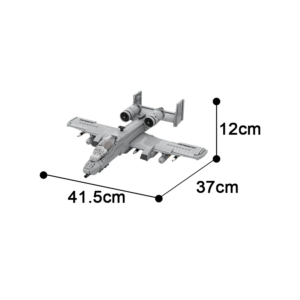 โมเดลเครื่องบินจู่โจม A-10บล็อกตัวต่อของเล่นตัวต่ออิฐเครื่องประดับตกแต่งของขวัญเด็ก