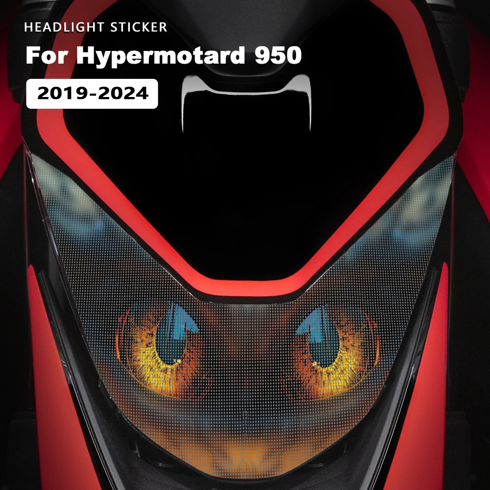 Headlight Sticker Waterproof Motorcycle Decals for Ducati Hypermotard 950 Accessories 2019-2024 2023 2022 2021 Motorbike Sticker