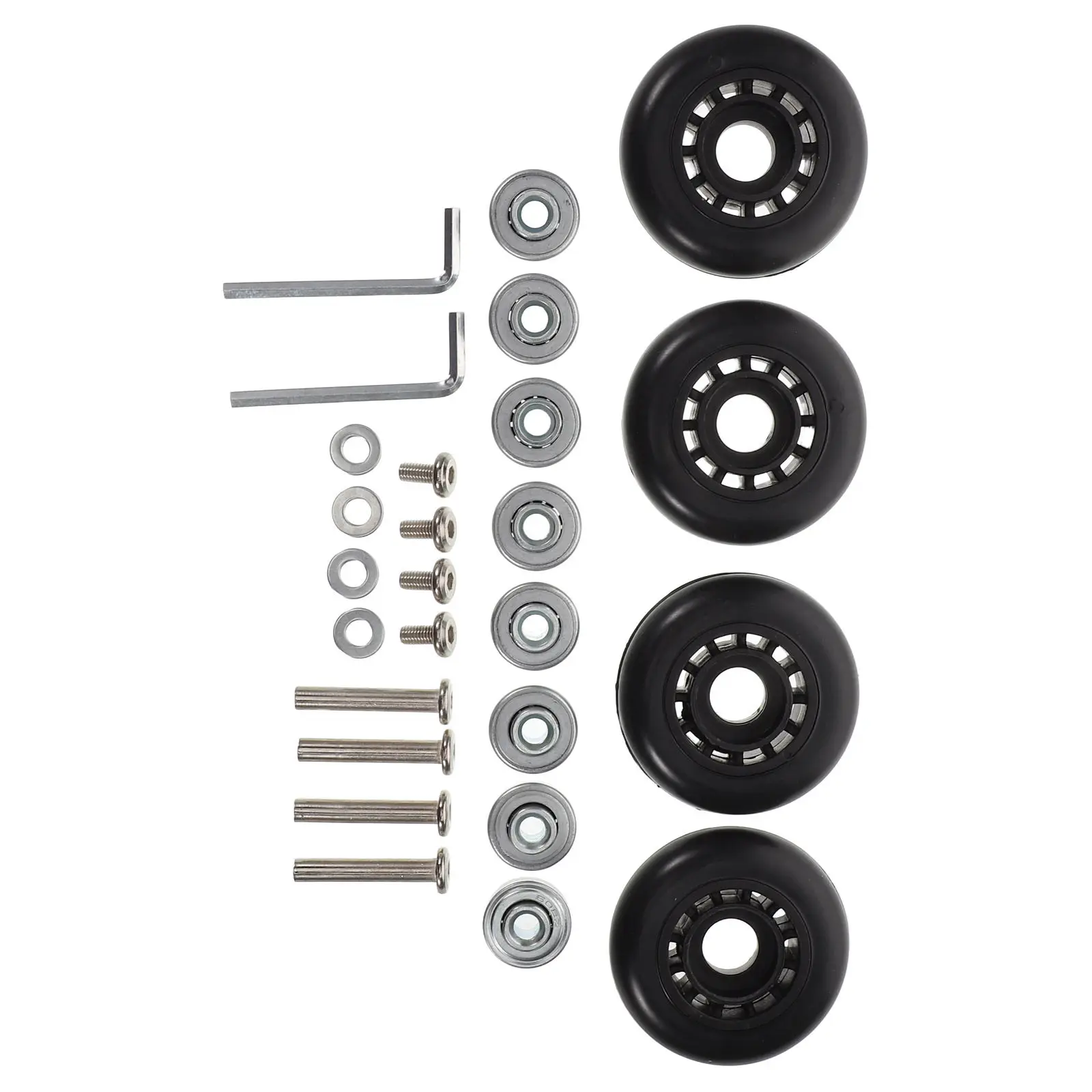 4Pcs Universal Luggage Wheels Replacement Smooth Rolling Suitcase Spare Parts Trunk Wheel Repair Luggage Parts