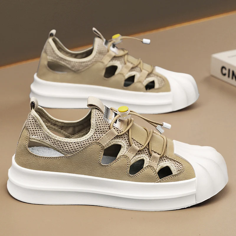

2025Summer Breathable Comfortable High-Quality Shell Toe Sneakers Casual Shoes Niche Versatile Hollow Student Shoes for Men39-44