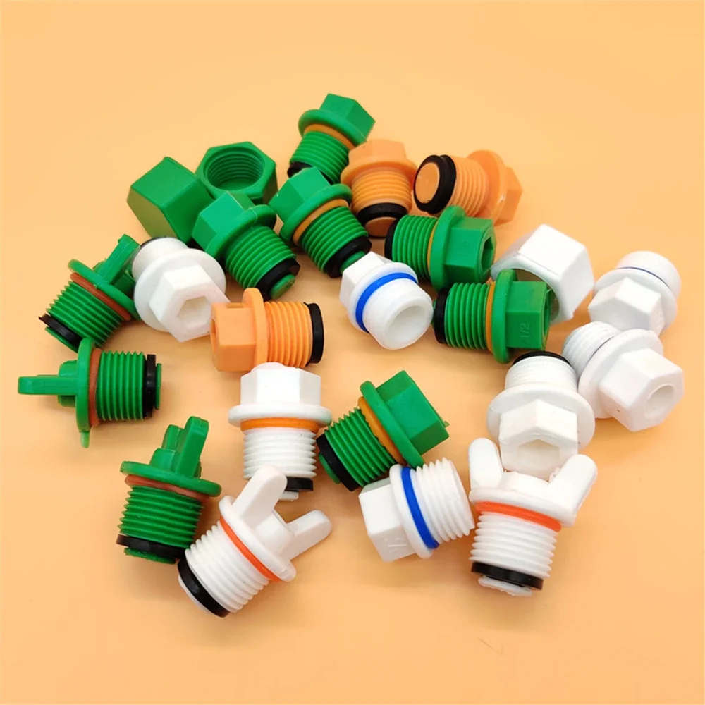 Materia prima PPR con paratia per tubo dell'acqua Tappo per cavo esterno Accessori in plastica esagonale interno ispessito a quattro punti