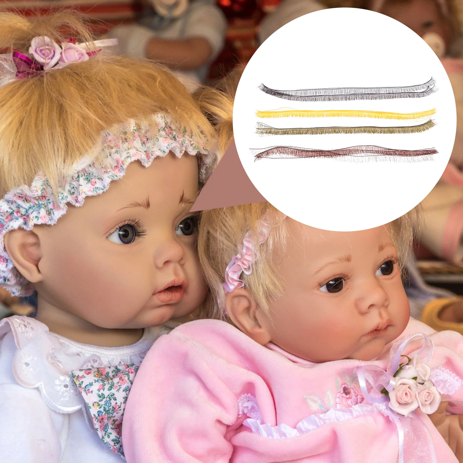 20 stuks wimpers diy accessoires nylon nepwimpers voor het maken van handgemaakte ambachtelijke benodigdheden decoratieve wimpers voor