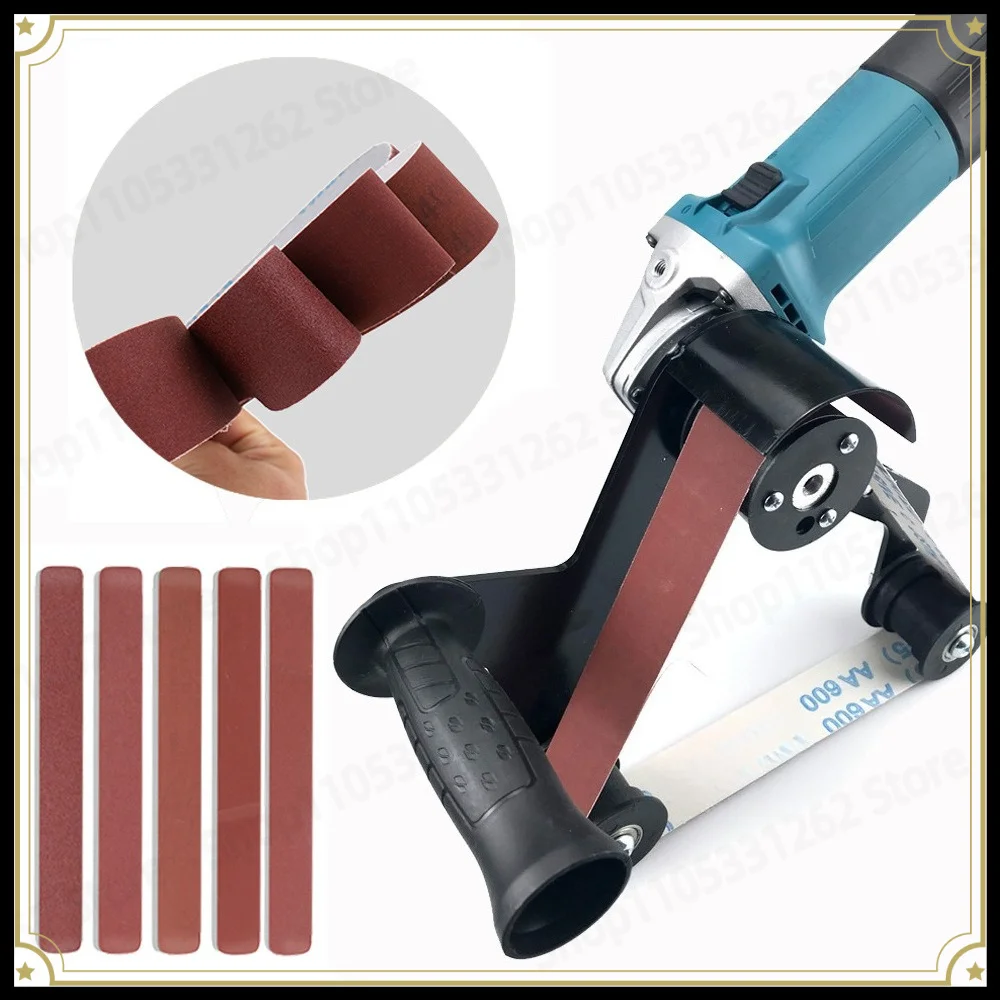Belt Sander Attachment for Angle Grinder, Tube Polishing Sanding Head, Stainless Steel Pipe Polisher Conversion Tool